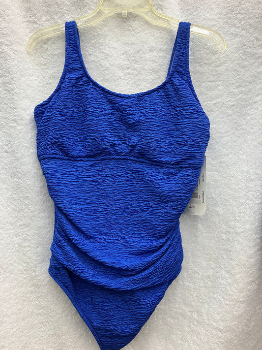 Penbrooke Peri Purple One Piece Krinkle Suit Size 14