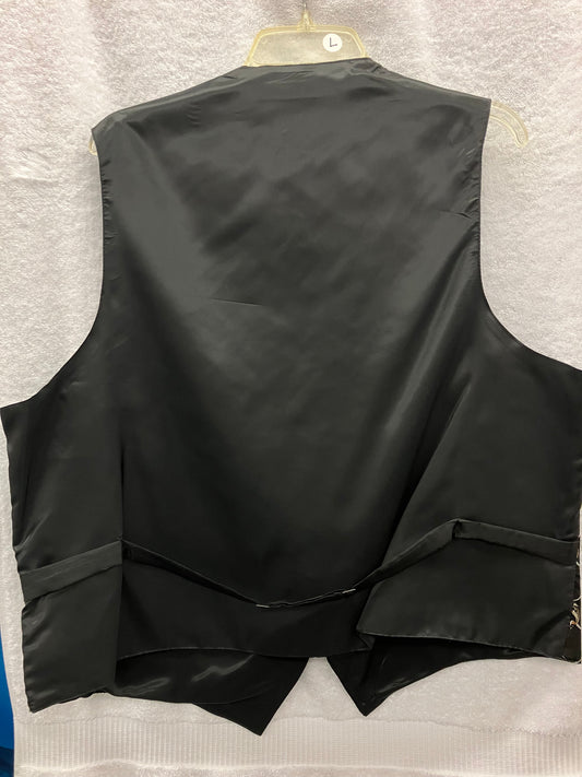Large Black Patterned Vest