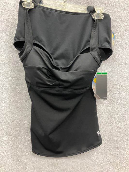 TYR Black Solid Twist Bra Tankini Size 10