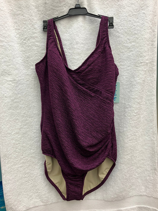 Penbrooke Eggplant Purple Surplice Suit Size 20W
