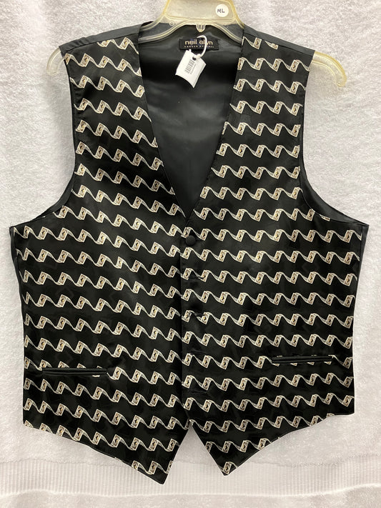 Medium Black Patterned Vest