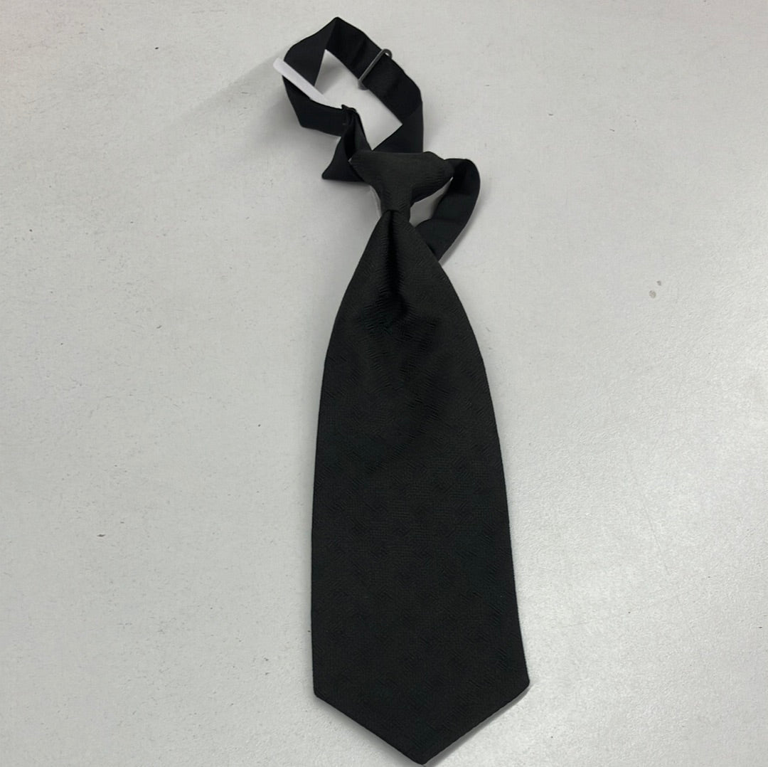 Boy’s Black Pattern Long Tie