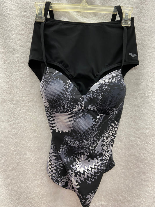 Arena Shaping Effect Black Multi-Black Zora Tankini Size 8
