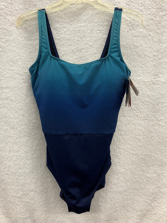 TYR Turquoise Fishnet Scoop Neck Control Lift Size 12