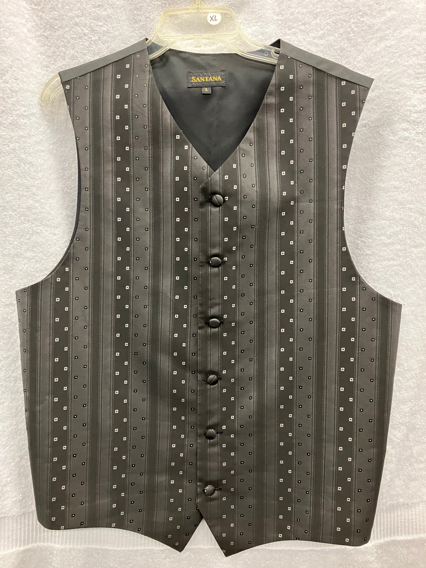 XLarge Black Patterned Vest