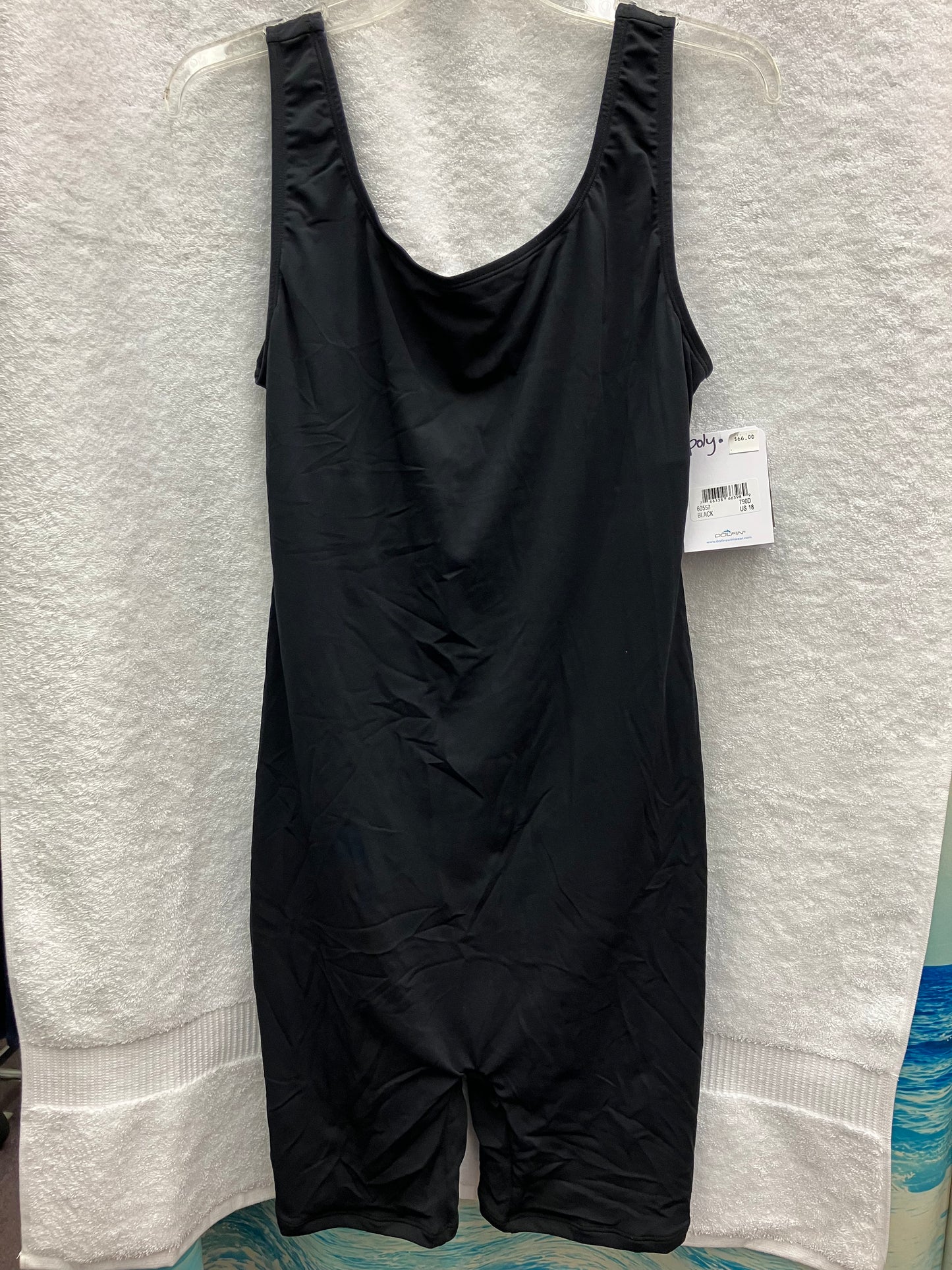 Dolfin Aquatic Fitness Black Instructor Suit Size 18