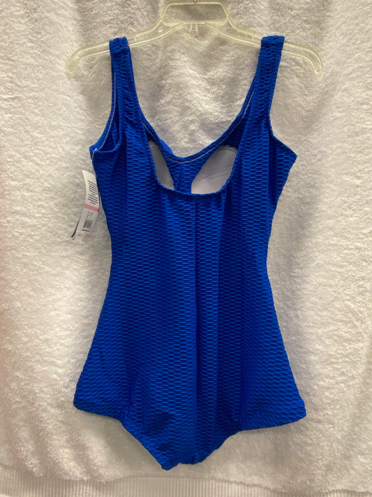 Maxine Cobalt Textured Spa Shirred Suit Size 10