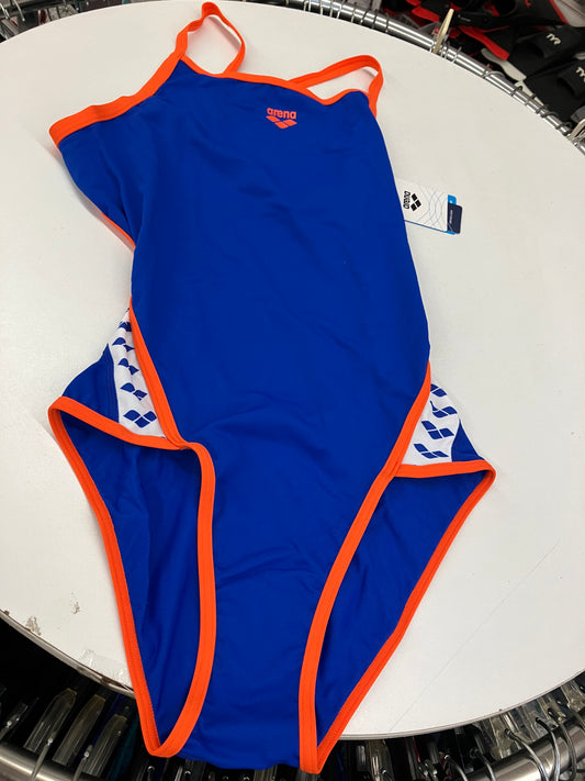 Arena Blue Orange One Piece Swimsuit Size 36