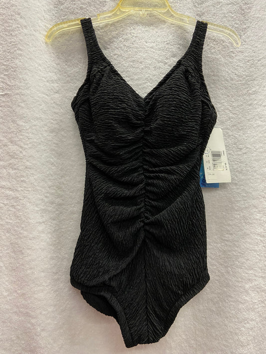 Penbrooke Black One Piece Krinkle Suit Size 8