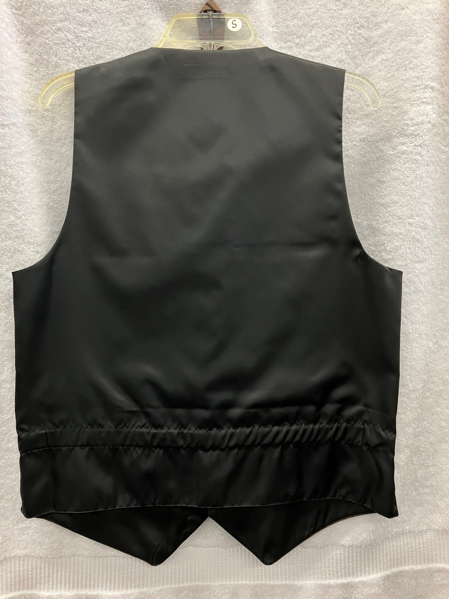 Large Brown Patterned Vest and Tie