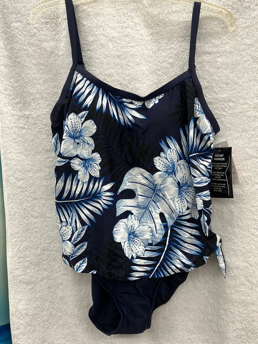 Maxine Indigo Moon Trop Faux Tank Swimsuit Size 12