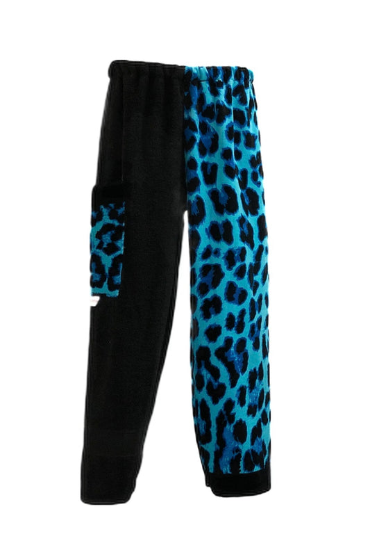 Black Cheetah Towel Pants