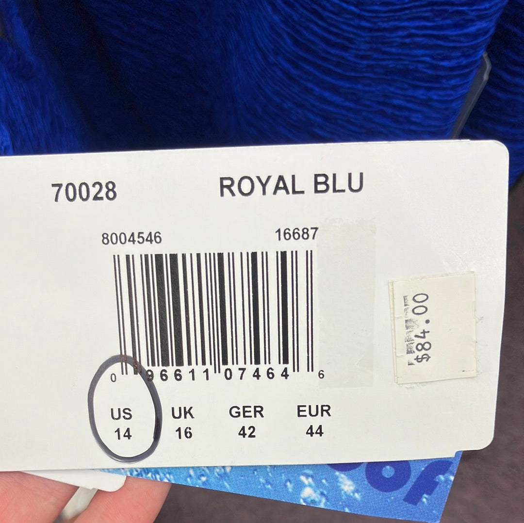 Penbrooke Royal Blue Surplice Suit Size 14