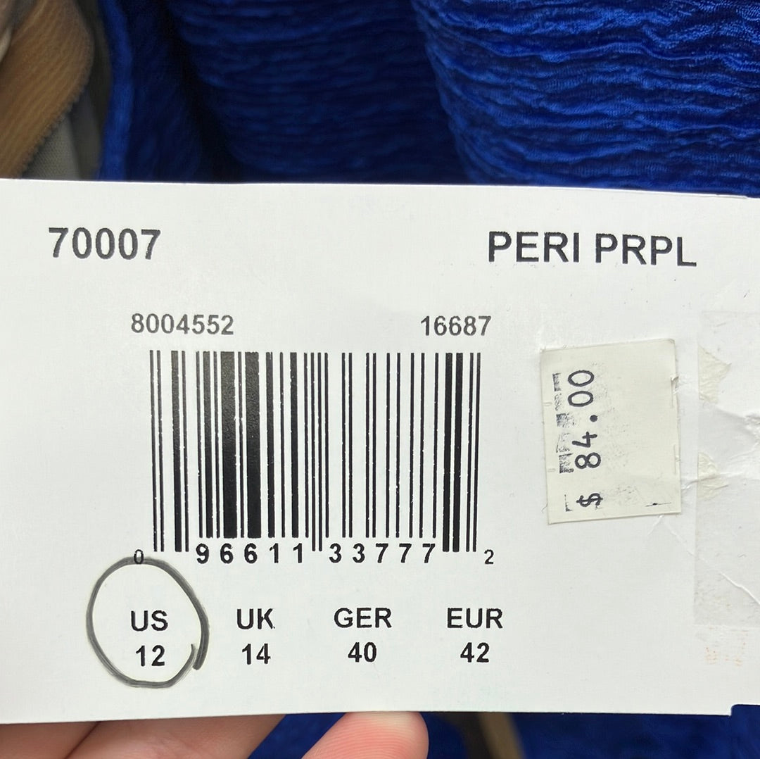 Penbrooke Peri Purple One Piece Clip Back Krinkle Suit Size 12