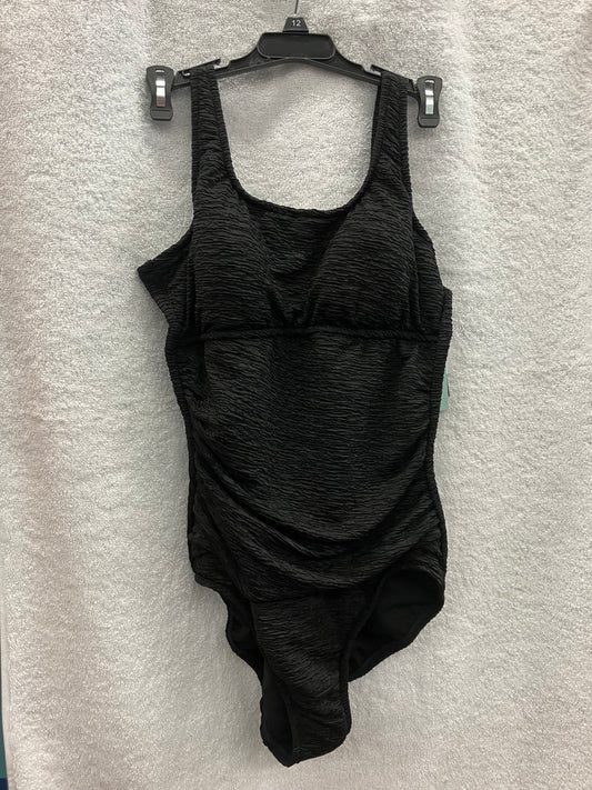 Penbrooke Black Kringle One Piece Empire Tank Suit Size 12