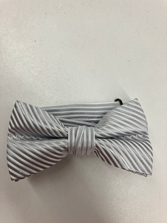 Stripped Grey Bow Tie