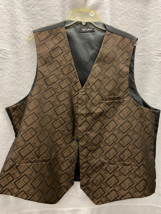 XL Brown Patterned Vest