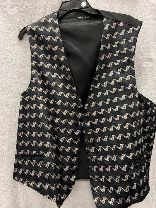 XL Black Patterned Vest