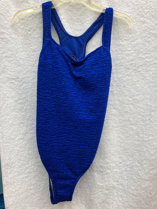 Penbrooke Royal Blue Krinkle H Back Suit Size 14