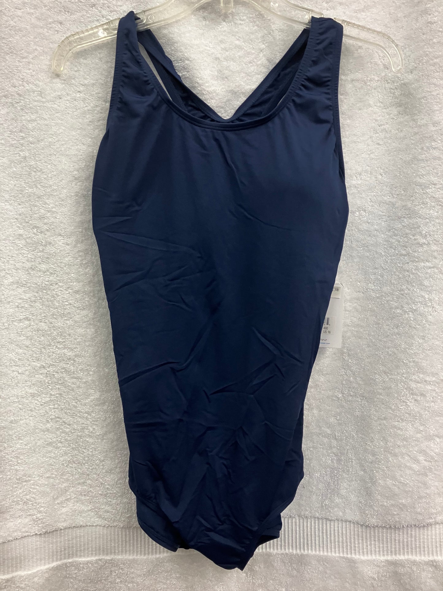 Dolfin Navy H Back One Piece Suit Size 16