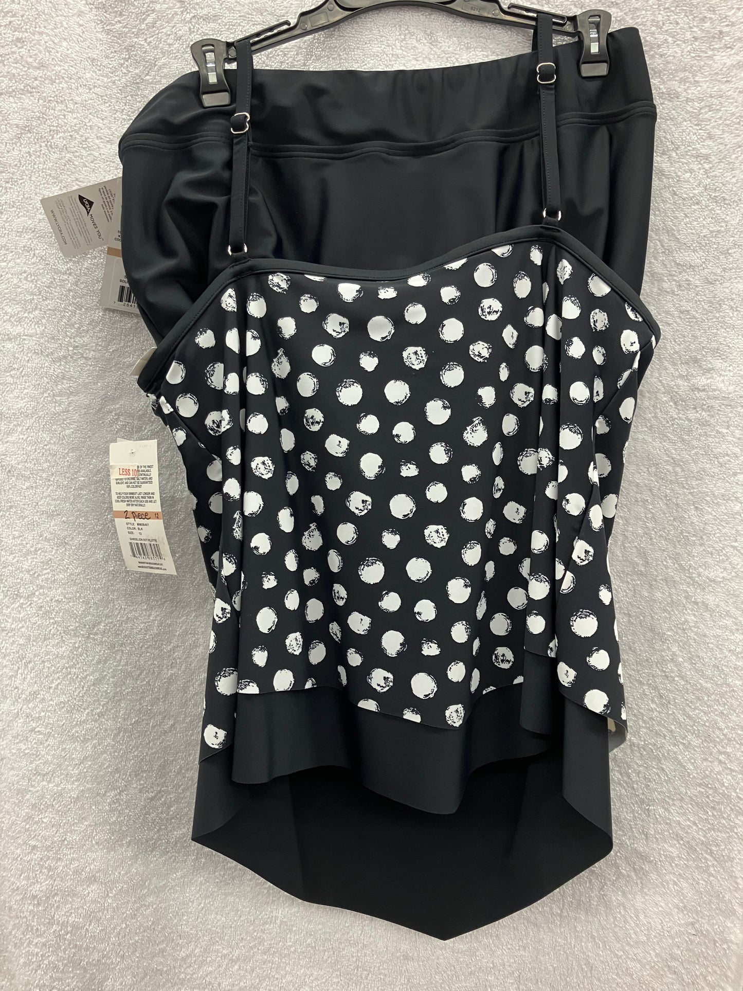 Maxine Black Dandelion Dot Flutte 2 Piece Size 12