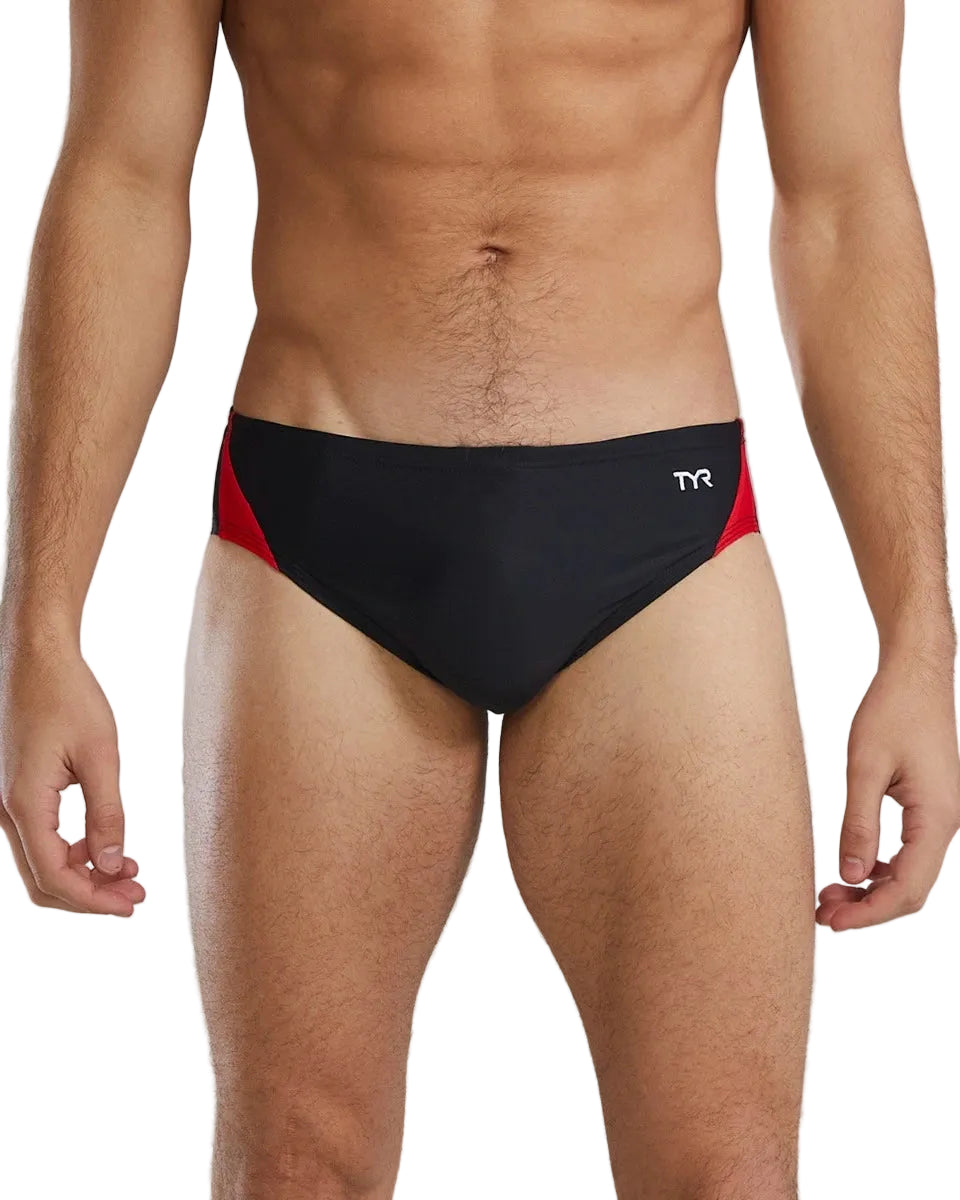 TYR Black/Red Lycra Brief Size 34