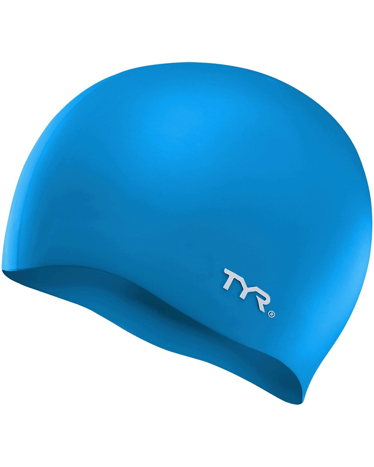 TYR Blue Wrinkle-Free Silicone Swim Cap