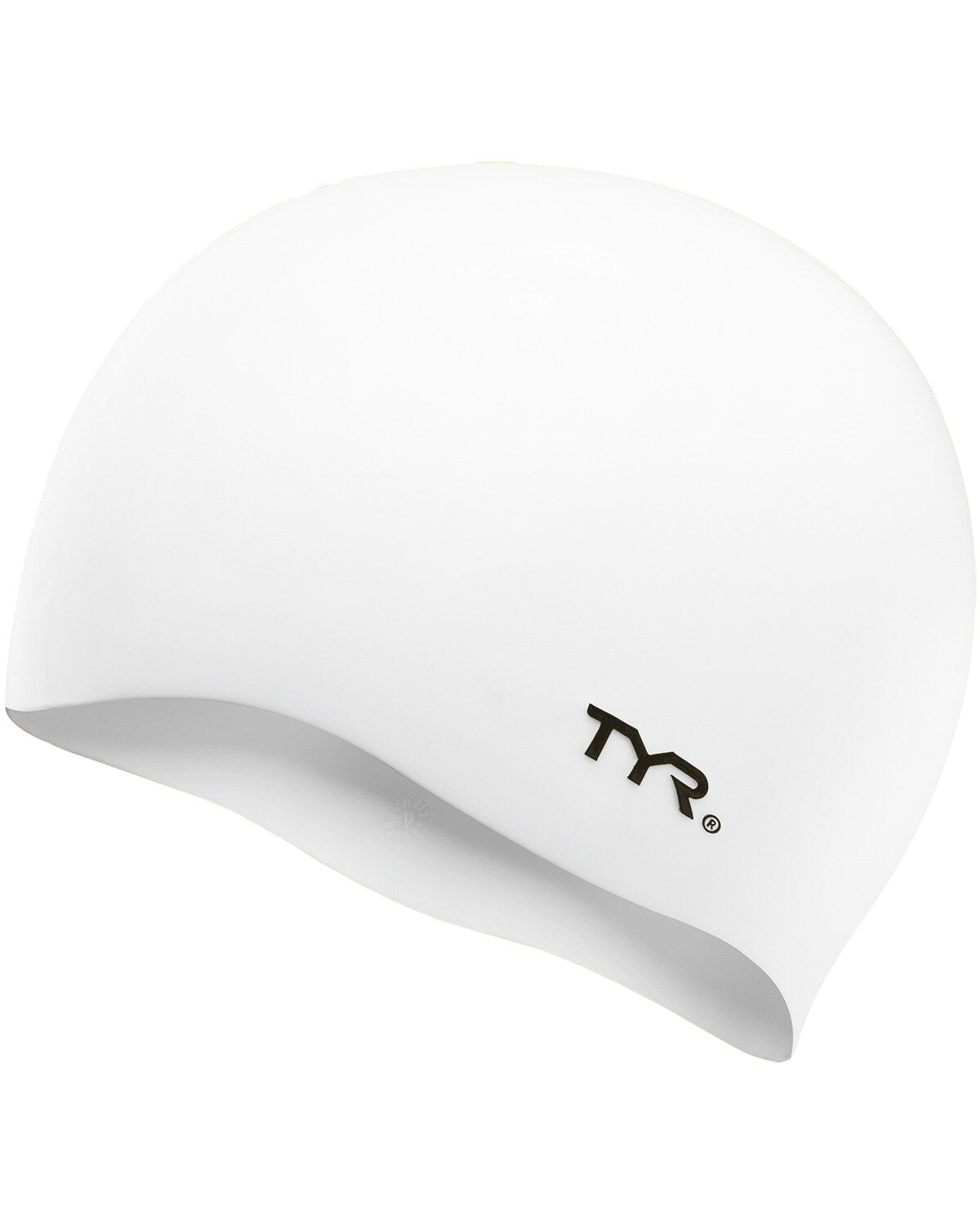 TYR White Wrinkle-Free Silicone Swim Cap