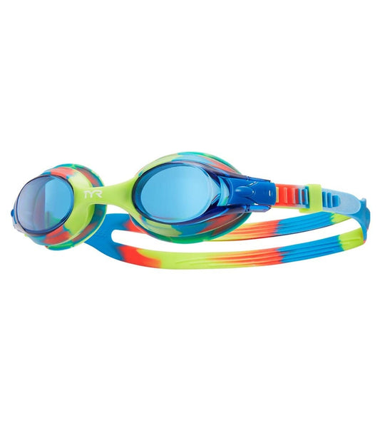 TYR Blue/Yellow Kids' Swimple Tie Dye Goggle