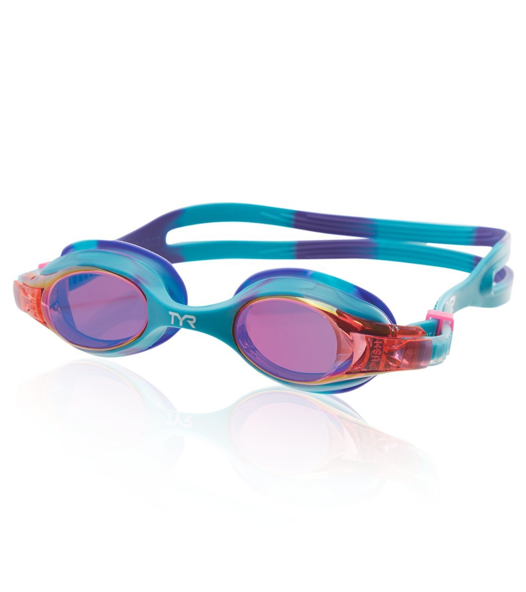 TYR Purple/Pink Kids' Swimple Tie Dye Mirrored Goggle