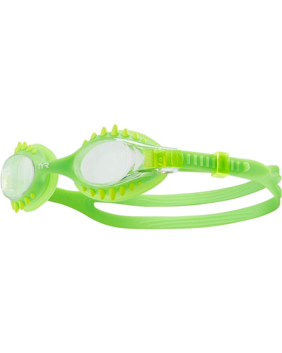 TYR Green/Yellow Kids' Swimple Spikes Goggle