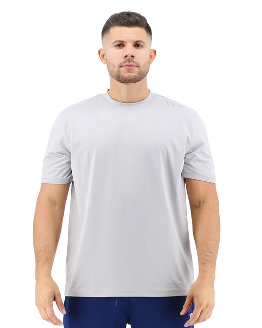 TYR 2XL Light Grey Men's Short Sleeve Sun Shirt