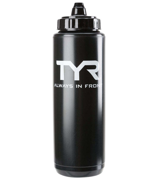 TYR 32oz Black Squeeze Water Bottle