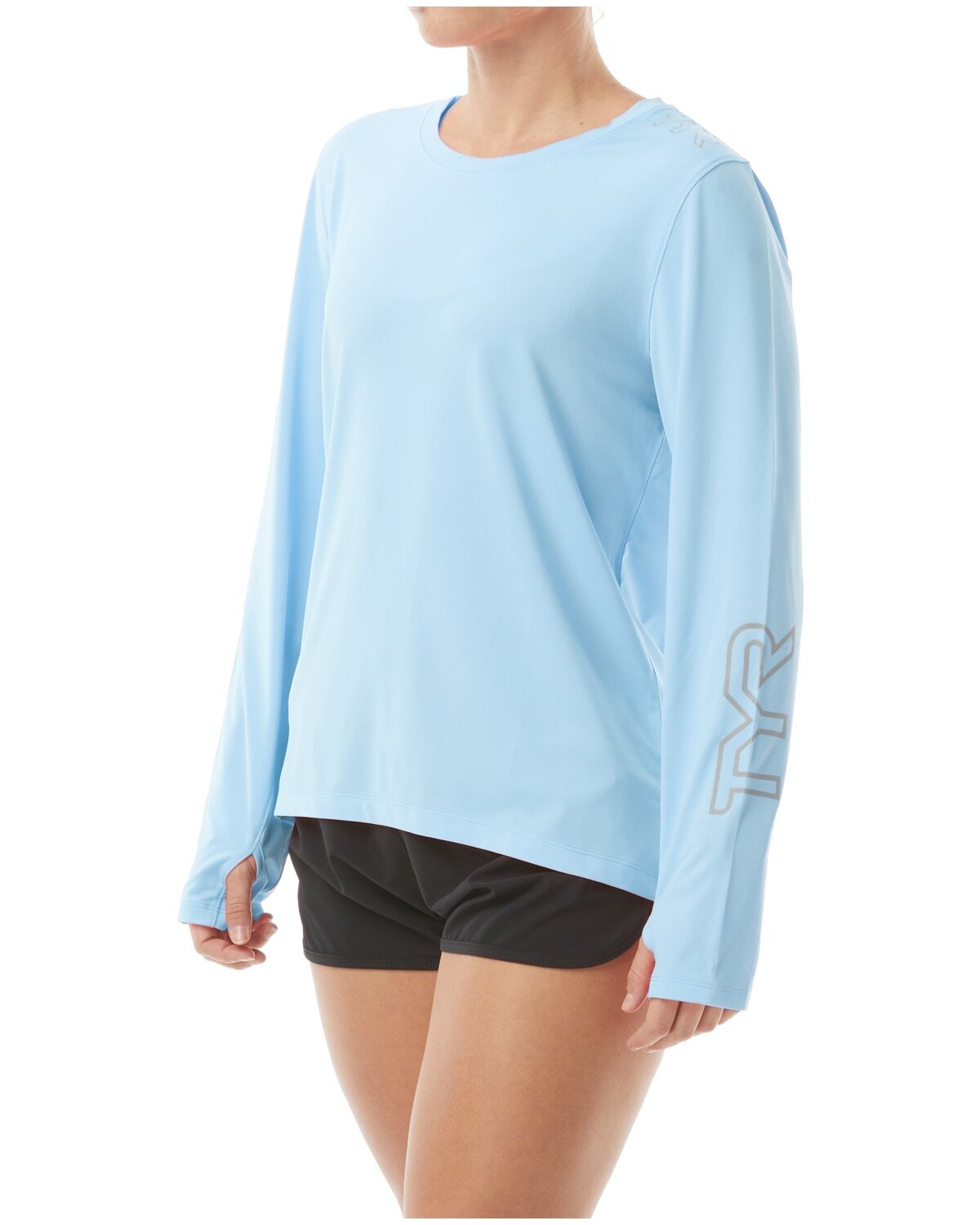 TYR L Sky Blue Women's Long Sleeve Sun Shirt