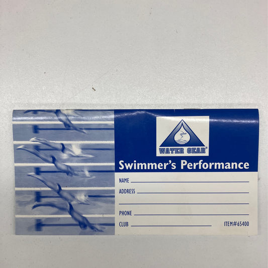 Water Gear Swimmers Performance Log