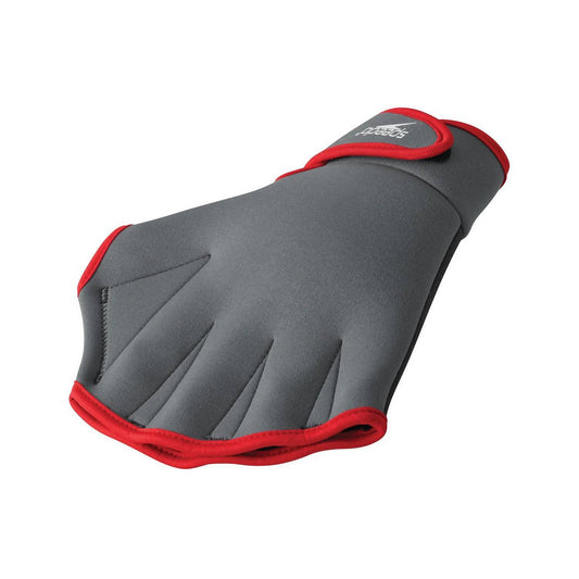 Speedo XL Charcoal/Red Aquatic Fitness Gloves