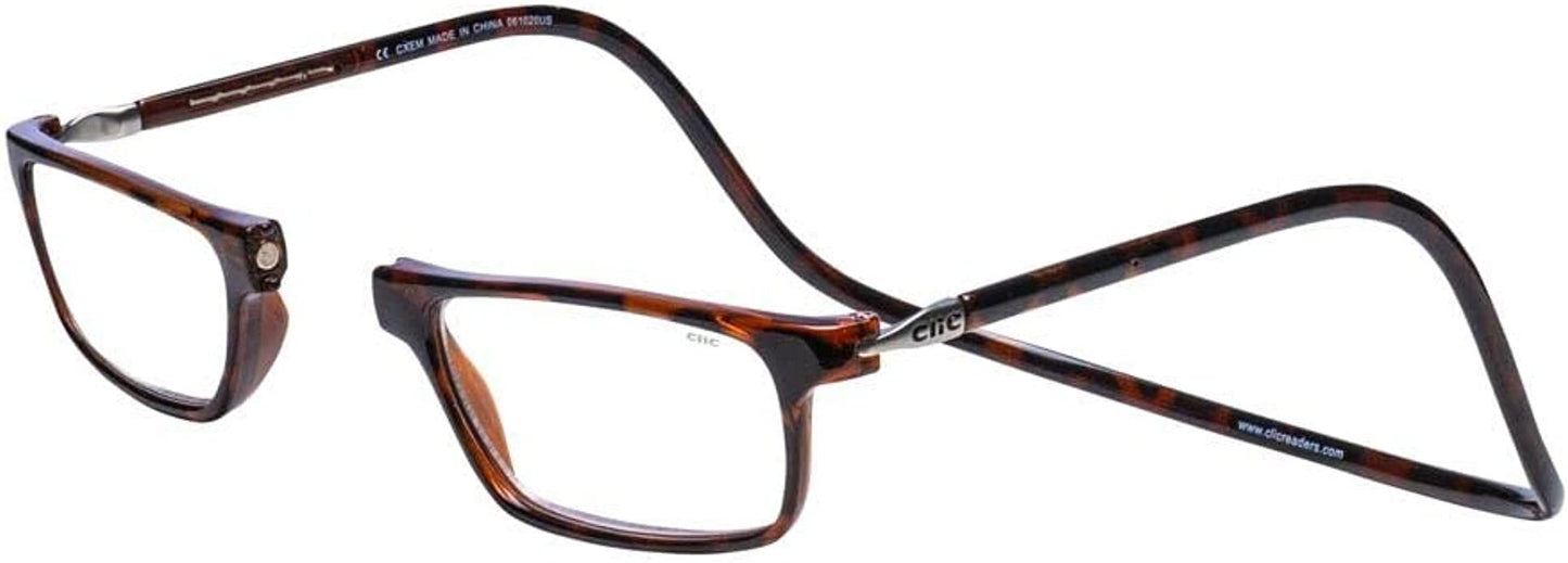 CliC Brown +3.0 Magnetic Reading Glasses
