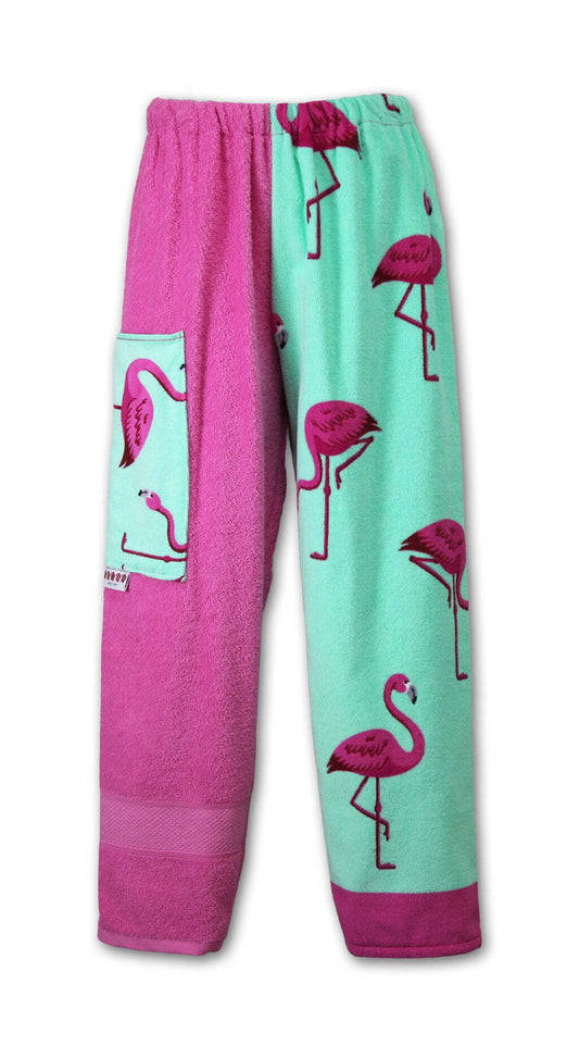 Medium Pink Flamingo Towel Pants