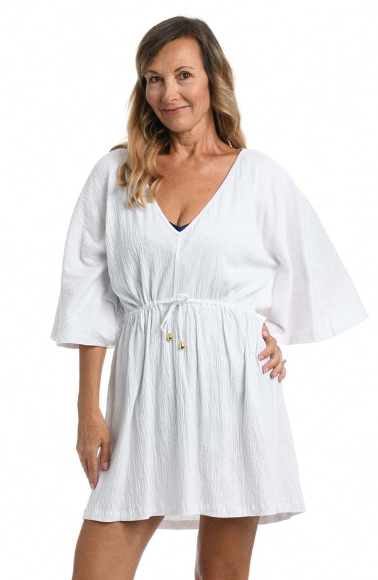 Maxine Women's X-Large White Kimono Cover Up Tunic