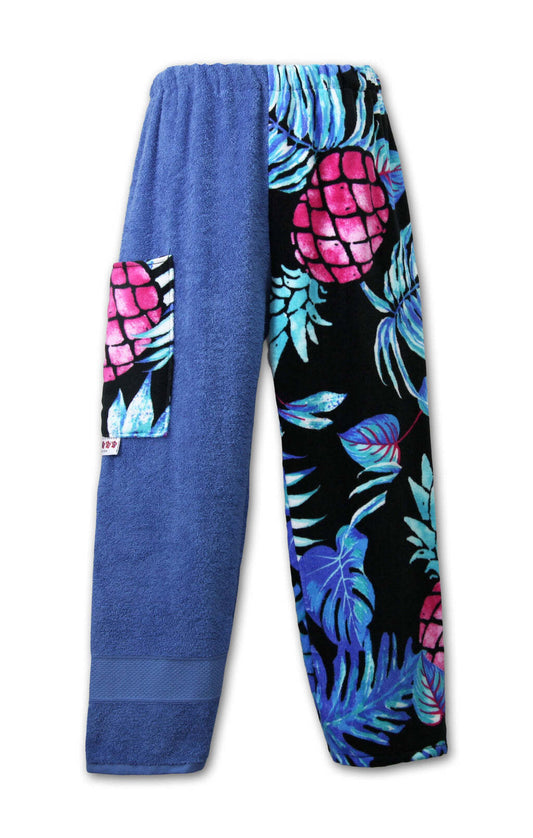 XLarge Blue Tropical Pineapple Towel Pants