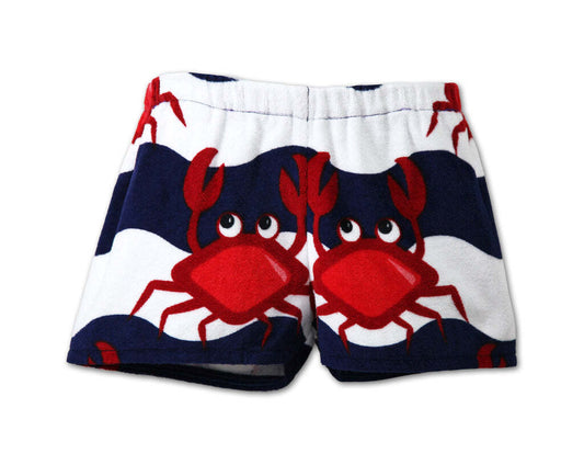 Large Red Crab Towel Shorts