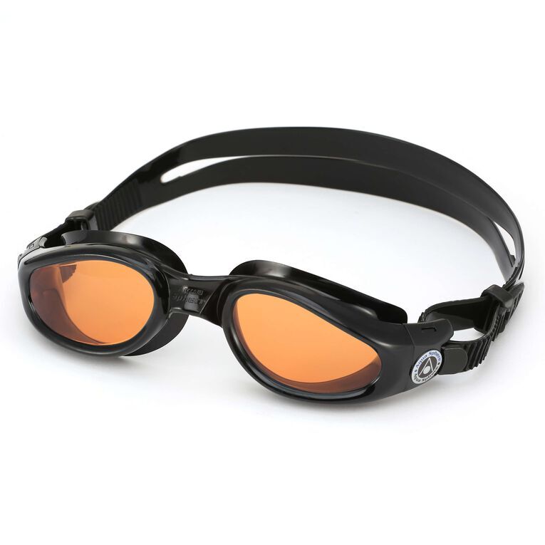 Aqua Sphere Adult Kaiman Black Frame/Amber Tinted Lens Goggle
