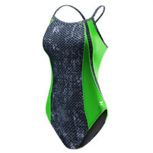 TYR Women's Green Viper Diamondfit One Piece Swimsuit Size 26