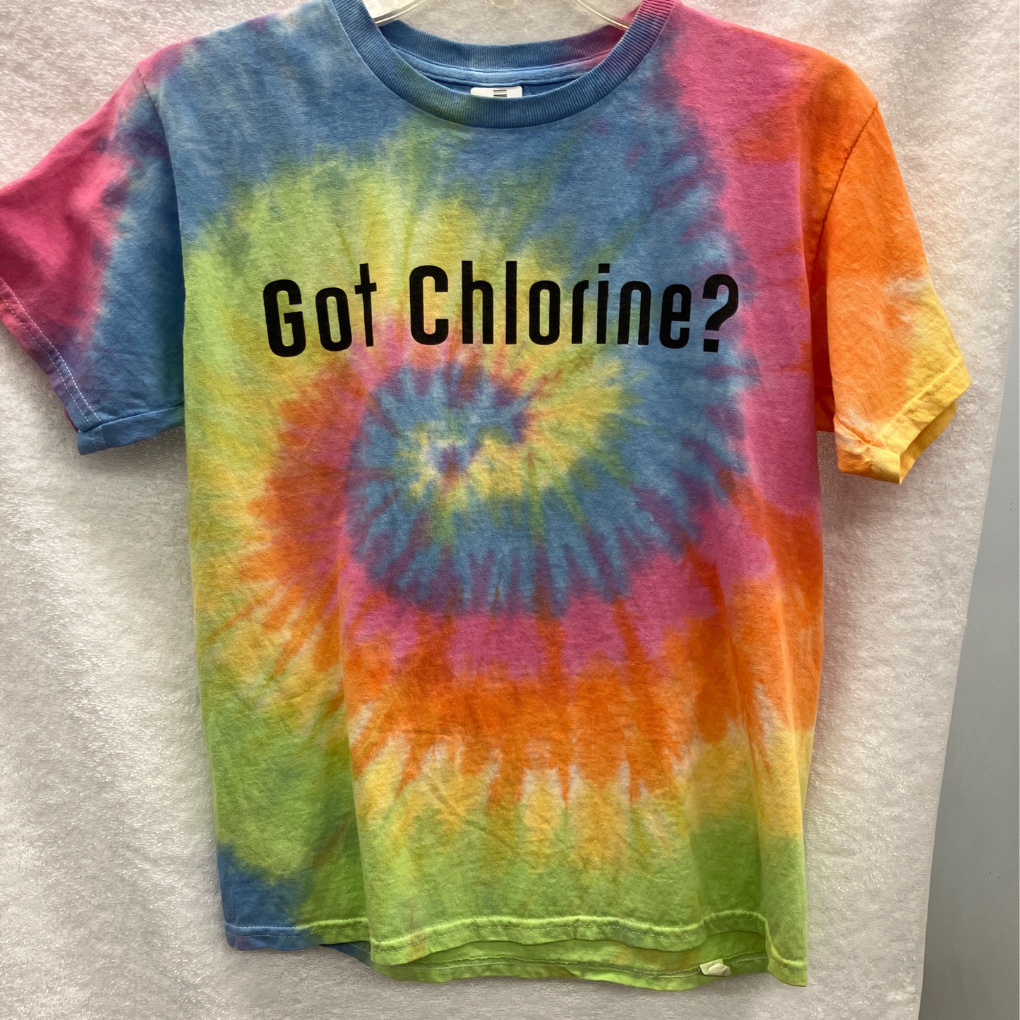 Youth Large Got Chlorine Short Sleeve  Tye Dye T Shirt