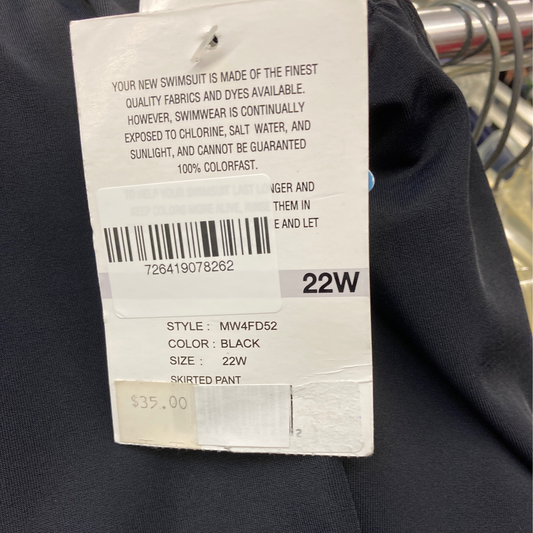 X Maxine Black Skirted Pant Size 22W