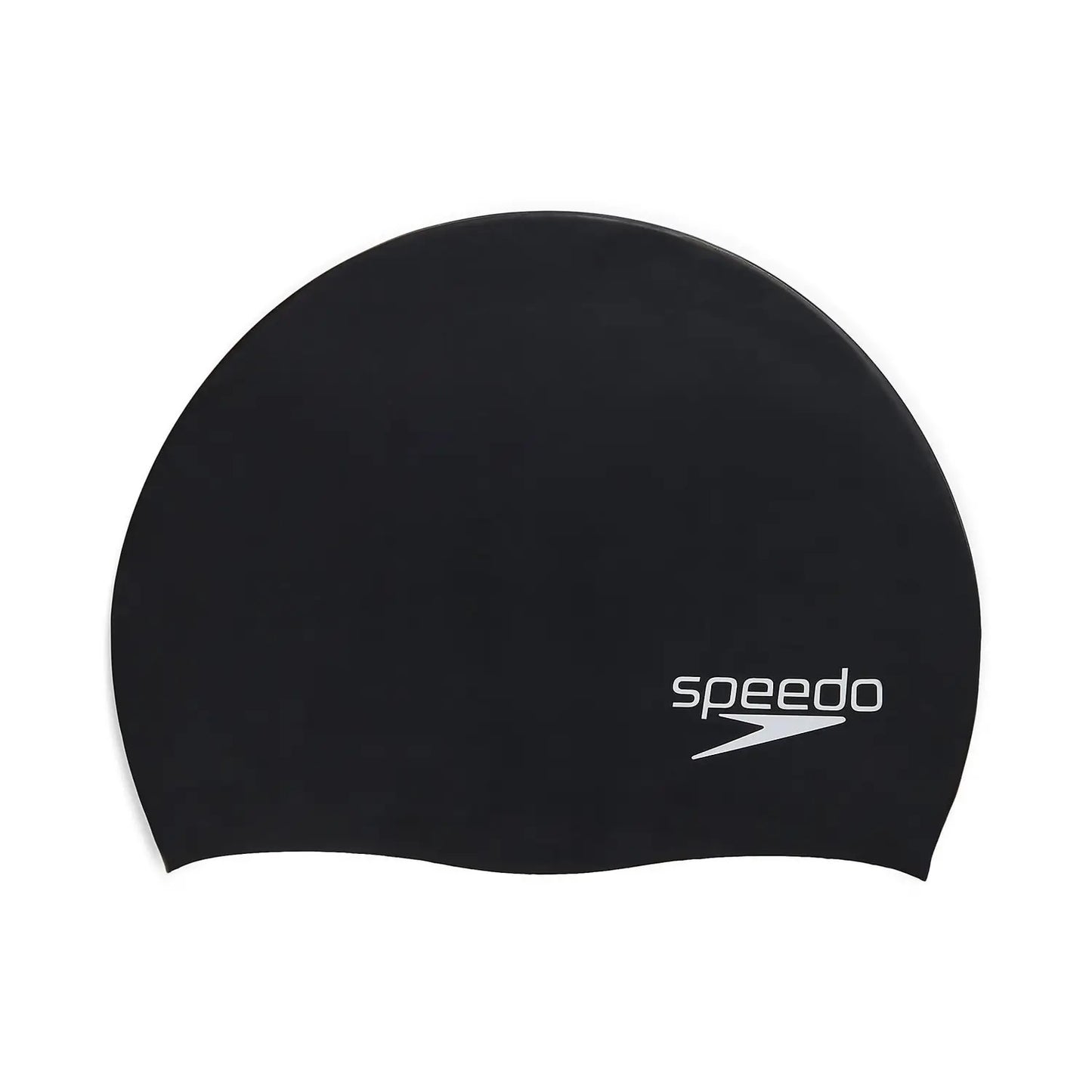 Speedo Black Elastomeric Silicone Swim Cap