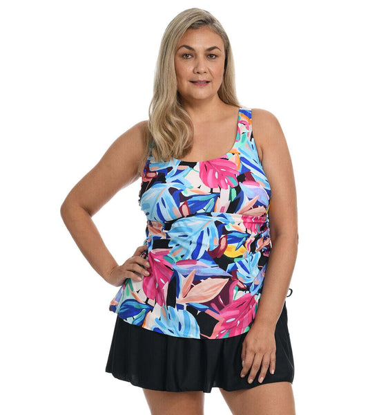 Maxine Women's Plus Size Palm Party Tank Size 22W