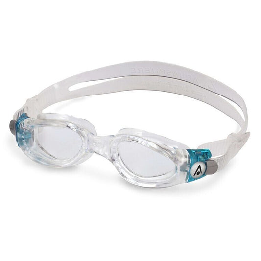 Aqua Sphere Adult Kaiman Compact Fit Turquoise/Clear Lens Goggle
