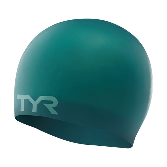 TYR Teal Wrinkle-Free Silicone Swim Cap