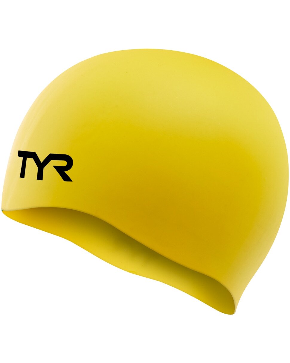 TYR Yellow Wrinkle-Free Silicone Swim Cap